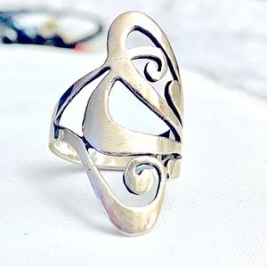 Solid sterling silver ring.